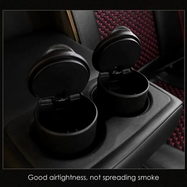 Portable Car Ashtray With Keychain Lid - Smokeless, Windproof, For Cars, Trucks & Outdoor Use