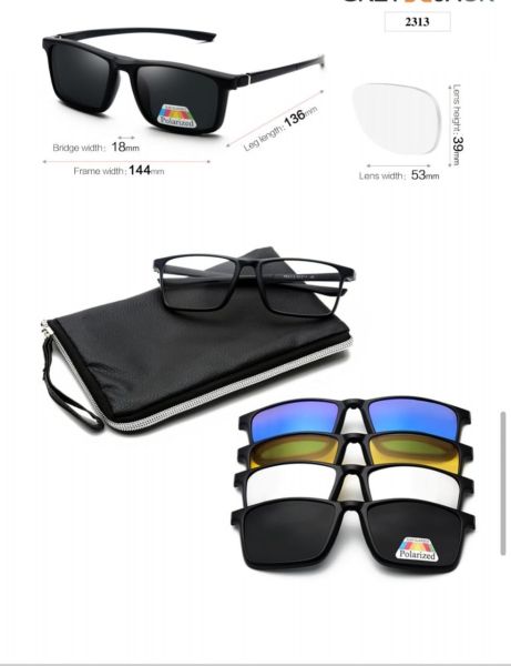 5 in 1 Magnetic Frame Changing Sunglasses-2313