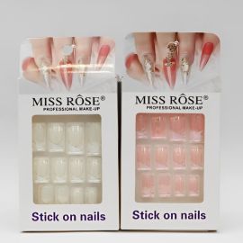 Miss Rose Stick on Artificial Nails