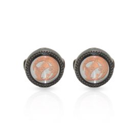 Vintage Classic Black Circle Cufflinks Model 1029 – Free Gift Box Included