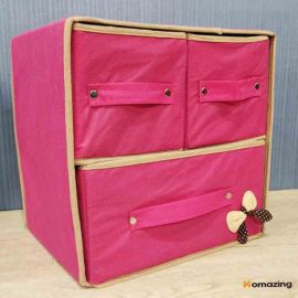 3 Drawer Fabric Folding Storage Organizer