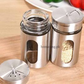 Stainless Steel Spice Jar With Rotate Cover