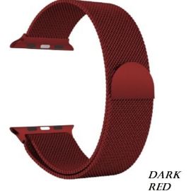 Red Magnetic Bracelet Strap for Smart Watch 42~45mm Stainless Steel