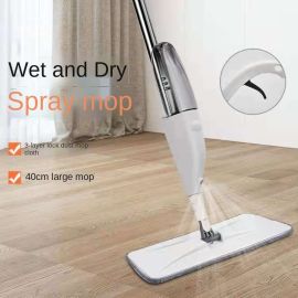 Healthy Mop With Spray | Flat Mop Floor Cleaner |Healthy Spray Mop Flat Mop Floor Cleaner|With Microfiber Pads Spray Mop Broom Set Cleaning System Replacement With Washable Microfiber Pads Rotating Mop Professional