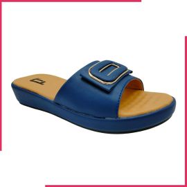 Women Blue Extra Comfortable Flat Slippers SH0432