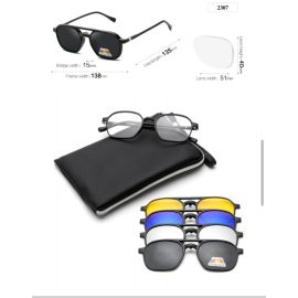 5 in 1 Magnetic Frame Changing Sunglasses-2307