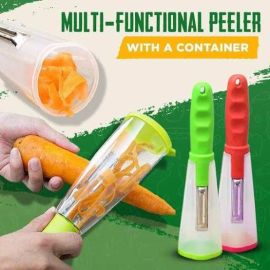 Stainless Steel Multi-functional Storage Peeler With A Container For Fruit And Vegetable Peeling