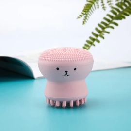 Silicone Design Octopus Shape Facial Sponge Cleansing Brush, Face Pore Cleaner, Acne & Oil Removal