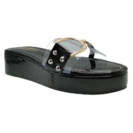 Women Black Thick Sole Shoes SH0436
