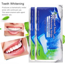 2pcs 3D Teeth Whitening Strips Bleaching Whiter Whitestrips Oral Tooth Care