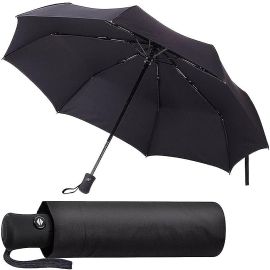 Fold Umbrella for Man/Woman -Big Size/10 Ribs, Auto Open and Close, Sturdiness, Windproof, Reinforced Canopy, Ergonomic Handle, Business and Travel Redbs