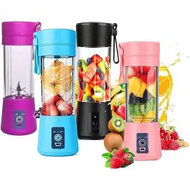 6 Blades Juicer Cup/Electric Blender Mini Portable Personal Size USB Portable blender 380ml bottle hand shaker Factory Supply Portable Juicer Cup