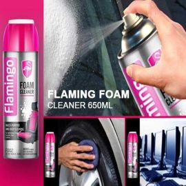 Multi-Purpose Flamingo Foam Cleaning Like Fabric, Carpet, Leather, Vinyl etc. Foam Cleaner - 650ml