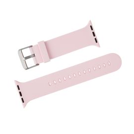 Pink Silicone Watch Band Strap For Series 7 Series 6 Series 3 42mm-45mm 