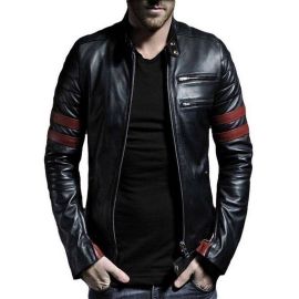 Men's Slim Fit Leather Jacket D1