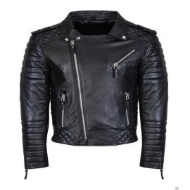 Men's Slim Fit Biker Style Leather jacket MB13