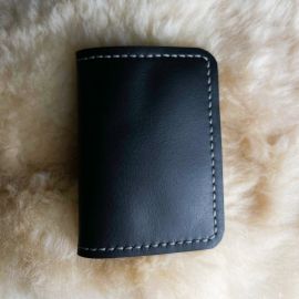 Black Ultra Leather Slim Card Holder Wallet for Men and Boys