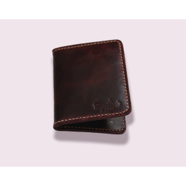 Handmade Bifold Burgundy Color Premium Wallet Model: W-03