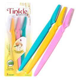 Tinkle Pack of 3 Tinkle Eyebrow Razor, Facial Hair Remover  Eyebrow Trimmer, Sharp Mini Makeup Shapper