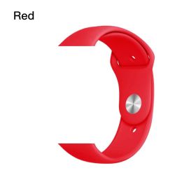 Red Silicone Watch Band Strap For Series 7 Series 6 Series 3 42mm-45mm 