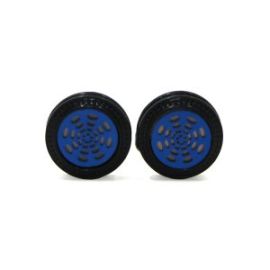 Cufflers Novelty Cufflinks CU-2012 with Free Gift Box – Stylish Black and Blue Round Design
