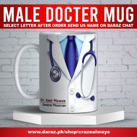 Customize Male Doctor Mug | Any Name On Mug | Best Gift for Family Doctor