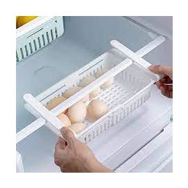 Adjustable Fridge Storage Basket Expandable Rack Plastic Space Saver Food Organizer Tray