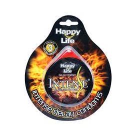 Happy Life Intense Delay Condoms, 3-Pack 12 Condoms