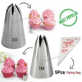 1M Stainless Steel Nozzle Open Star Tip Pastry Cookies Tools Icing Piping