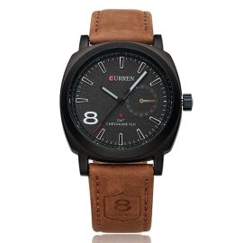 Curren Unisex Watch (White 4.5cm Dial) -Black Dial