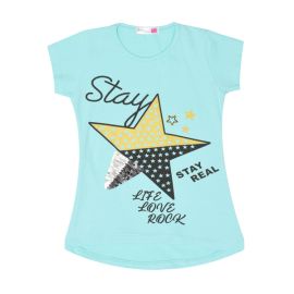 Girls GREEN Star T-Shirt - GTS7TS06