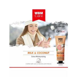 Milk And Coconut Hand Cream - 50g | WBM Care