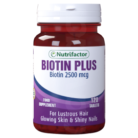 Nutrifactor Biotin Plus 120 Tablets Bottle tablets