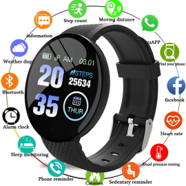 D18 Fitness Bracelet Smart Watch Bluetooth Heart Rate Monitor