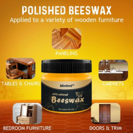 Wood Seasoning Beeswax - Natural Wood Wax Traditional Beeswax Polish for Wood & Furniture(85g)