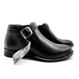 Stylish Mens Leather Dress Ankle Boots with Buckle
