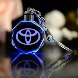 Toyota Logo LED Crystal Key Chain Ring