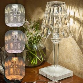 Touch Switch Led Rose Crystal Table Lamp Large Size With Box Packing