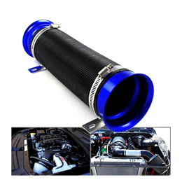 Racing Air Intake Turbo Flexible Pipe Blue | Car Universal Cold Filter Induction Pipe