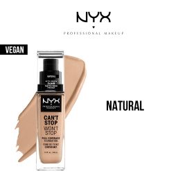 Nyx Cant Stop Wont Stop 24Hr Full Coverage Foundation- Natural