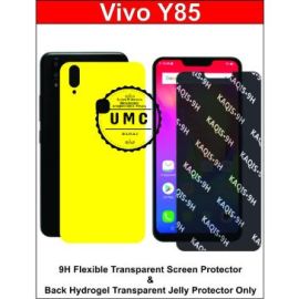 Vivo Y85 Screen Protectors 9h Nano & Back Jelly Protector Clear