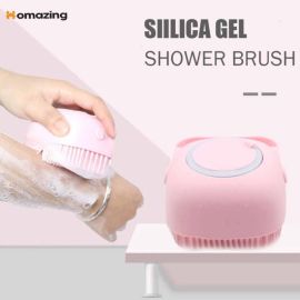 Silicone Soft Bath Body Brush With Shampoo Dispenser