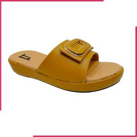 Women Yellow Extra Comfortable Flat Slippers SH0432