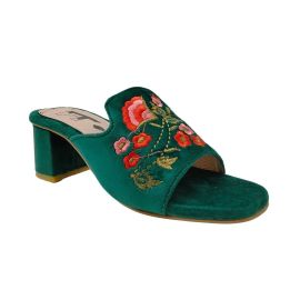 Women Green Heel Shoes SH0256