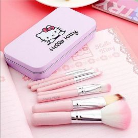 Cute Hello Kitty 7 Makeup Foundation Powder Eye shadow Brushes Set