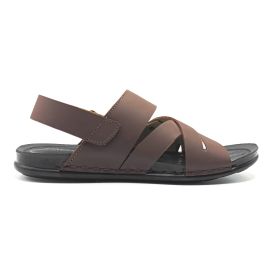 Moodish Brown Sandals For Gents 3008