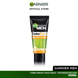 Garnier Men Turbo Bright Face Wash 100 ml - For Brighter Skin