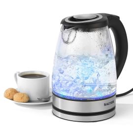 Salter EK2794 Illuminated Glass Kettle with Blue LED Lights, 1.7 L, 2200 W