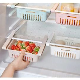 Adjustable Storage Basket For Fridge 