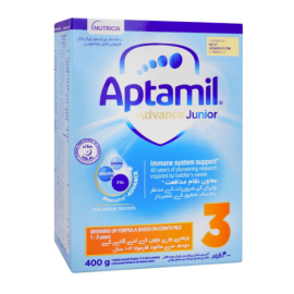 Aptamil Junior 3 Advance Growing Up Formula Box, 1-3 Years, 400g